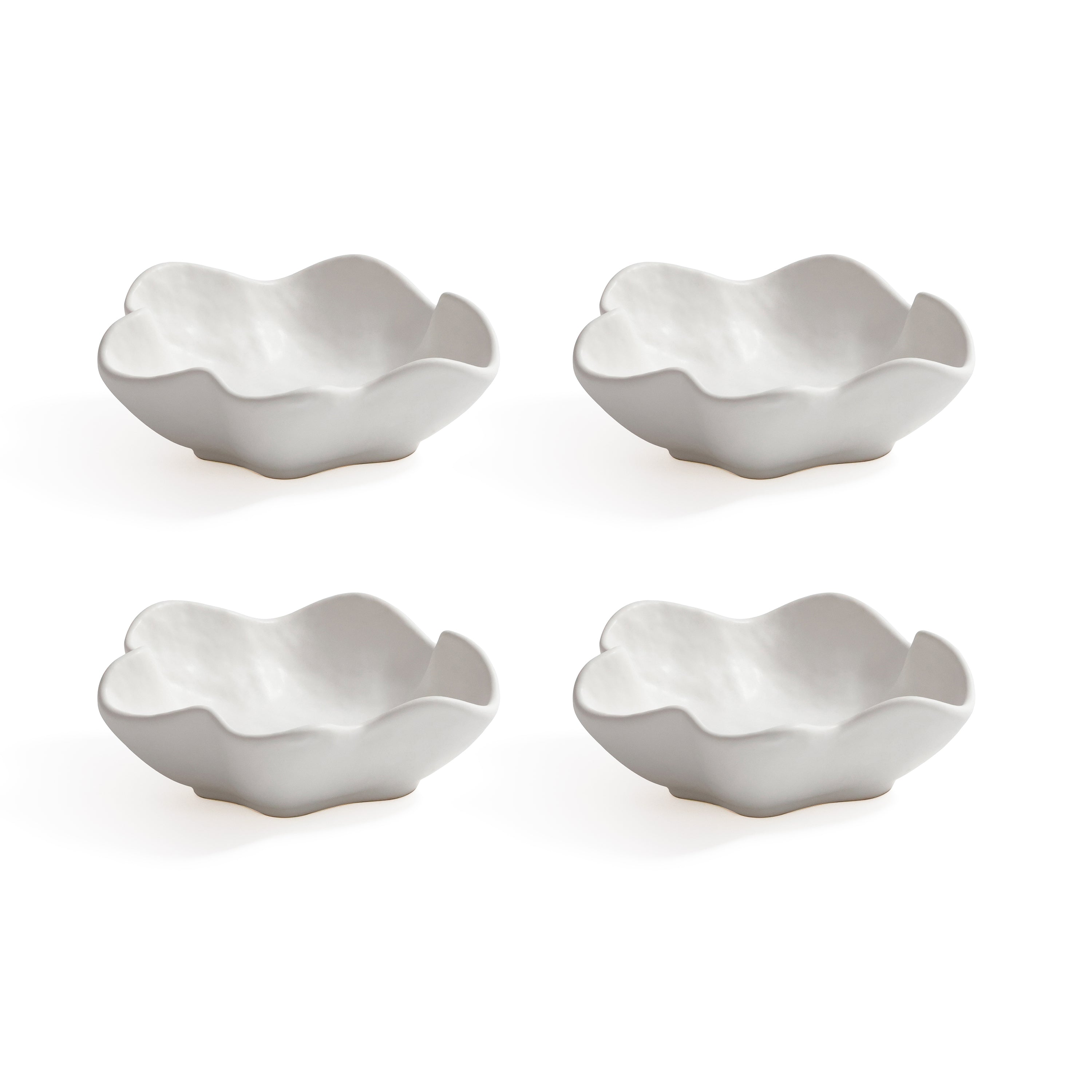 Alfresco Round Wavy Ceramic Condiment Bowl