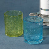 Antibes Bubble Blue Glass Tumblers, Set of 4