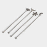Marine Life Drink Stirrers - Silver - Starfish