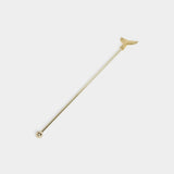 Marine Life Drink Stirrer - Silver - Whale Fluke