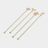 Marine Life Drink Stirrer - Silver - Whale Fluke