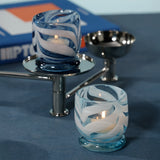 Venezia Colored Tealight Holder - Aqua Blue