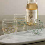 Festa Vetro Glass Tumbler, 6 pcs Assorted Colors-Green, Amber and Pink Tones