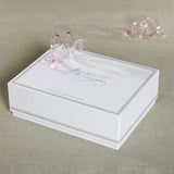 Botanica Set of 4 Glass Flower Napkin Rings in Pink