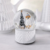 Mountain Dog with Sweater Snow Globe