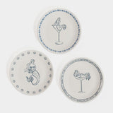 The Salty Bar Appetizer Plates, Set of 6 - Mermaid