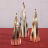 Holiday Tree Assortment - 3 Assorted Sizes - Gold & Silver - Set of 3