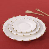 Celestial Gold Porcelain Plate - 7.5 in - Set of 4