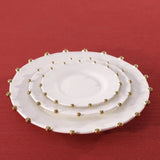 Celestial Gold Porcelain Plate - 7.5 in - Set of 4