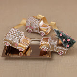 Gingerbread Glass Car Ornament - 3 Assorted Styles - Set of 3