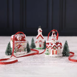 Village Glass Ornament - 3 Assorted Styles - Set of 3