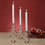 Holiday Tree Glass Taper Candle Holder (Large)