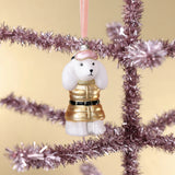 Après-Ski Poodle Glass Ornament - Set of 12