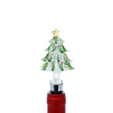 Glass Tree Bottle Stopper in Gift Box - 3 Assorted Designs - Set of 6