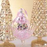 Glass Beaded Poodle Ornament - Set of 6