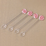 Swirl Spoons - Set of 4 - Red & White