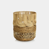 Image of Malacca Multi-Weave Rattan and Water Hyacinth Basket