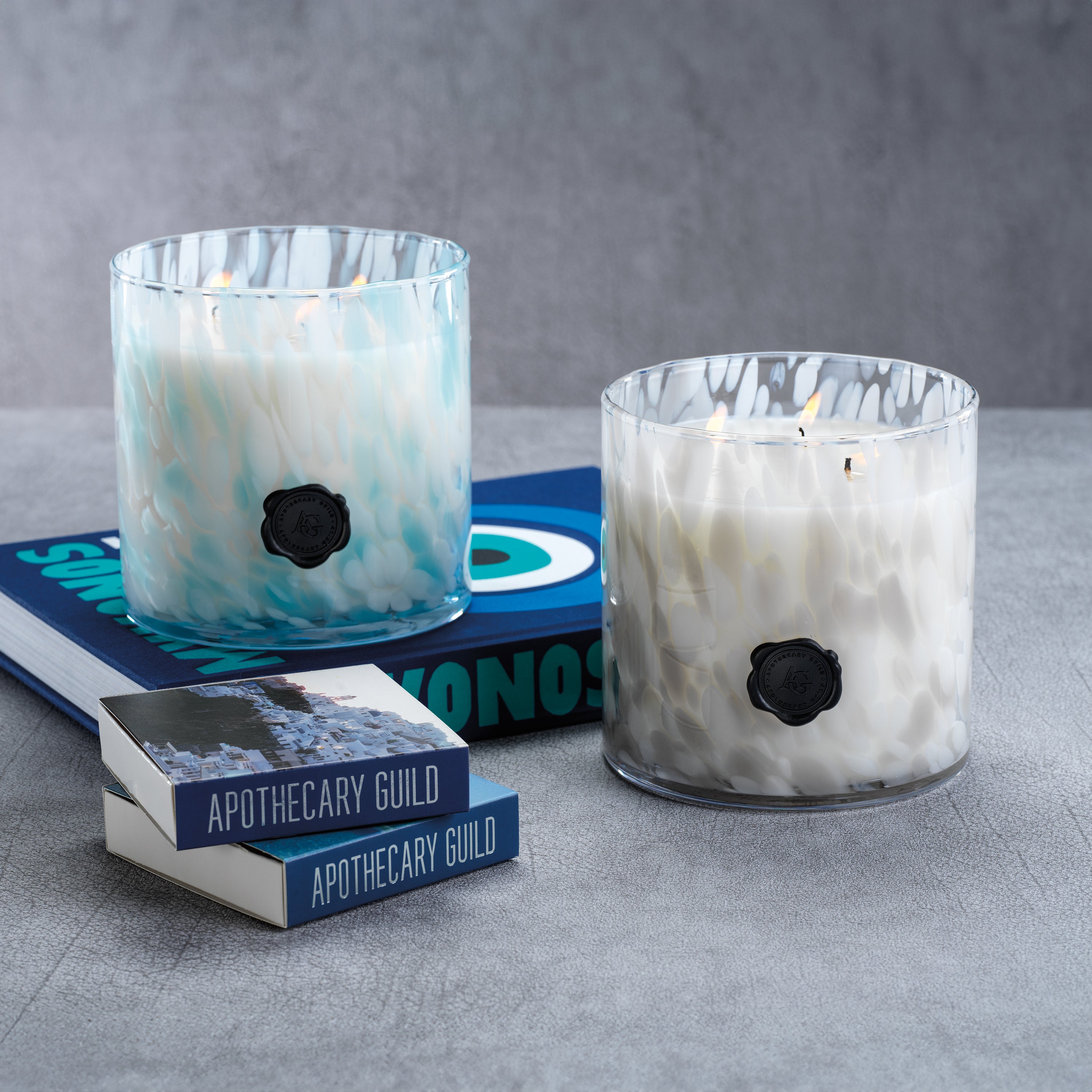 Image of Apothecary Guild Opal Glass Three-Wick Candle, Gardenia