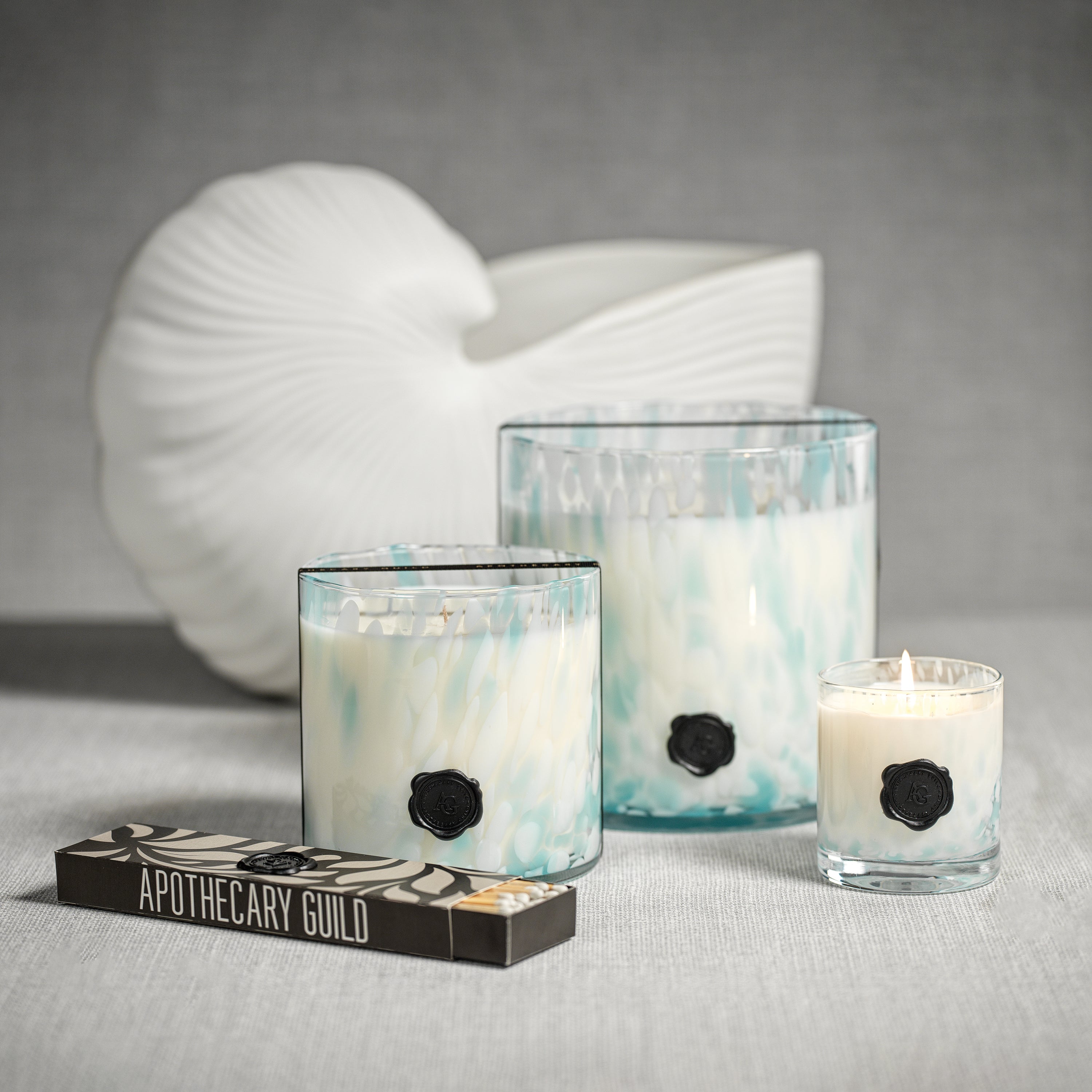 Image of Apothecary Guild Opal Glass Five-Wick Candle, Sunset Beach