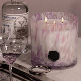 Apothecary Guild Opal Glass Three-Wick Candle Jar in Gift Box, Elderflower Gin