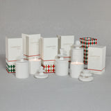 Chamonix Blanc Ceramic Jar Candle Set, 5 Assorted Pieces