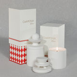 Chamonix Blanc Ceramic Jar Candle Set, 5 Assorted Pieces