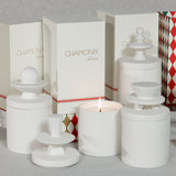 Chamonix Blanc Ceramic Jar Candle Set, 5 Assorted Pieces