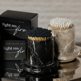 Marbella Light My Fire Matches – Black Marquina Marble