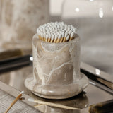 Marbella Light My Fire Matches – Crema Fossil Marble