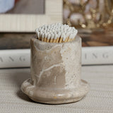 Marbella Light My Fire Matches – Crema Fossil Marble