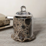 Marbella Scented Candle Jar with Cloche – Marrón Emperador Marble