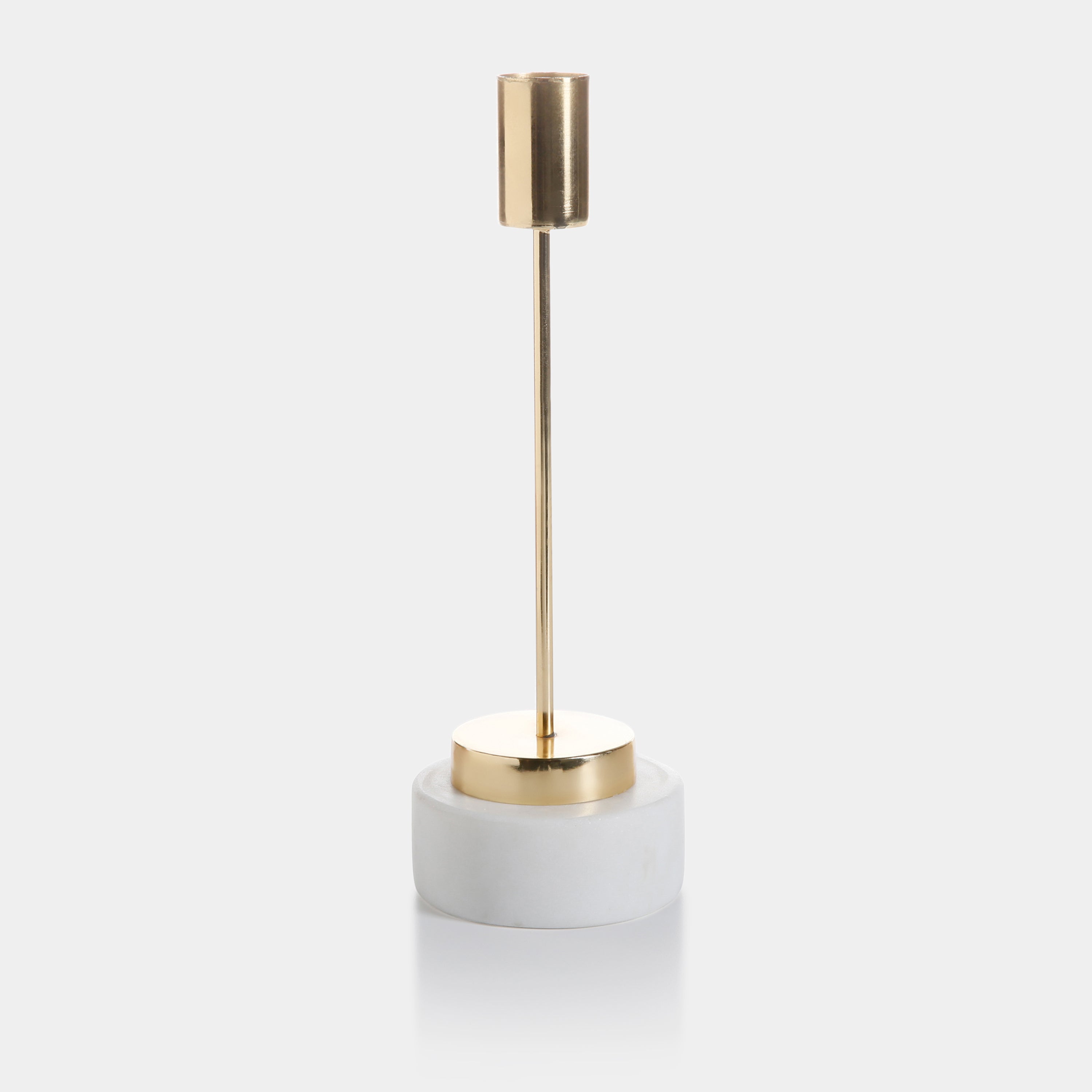 Image of Celine Brass and Marble Taper Holder