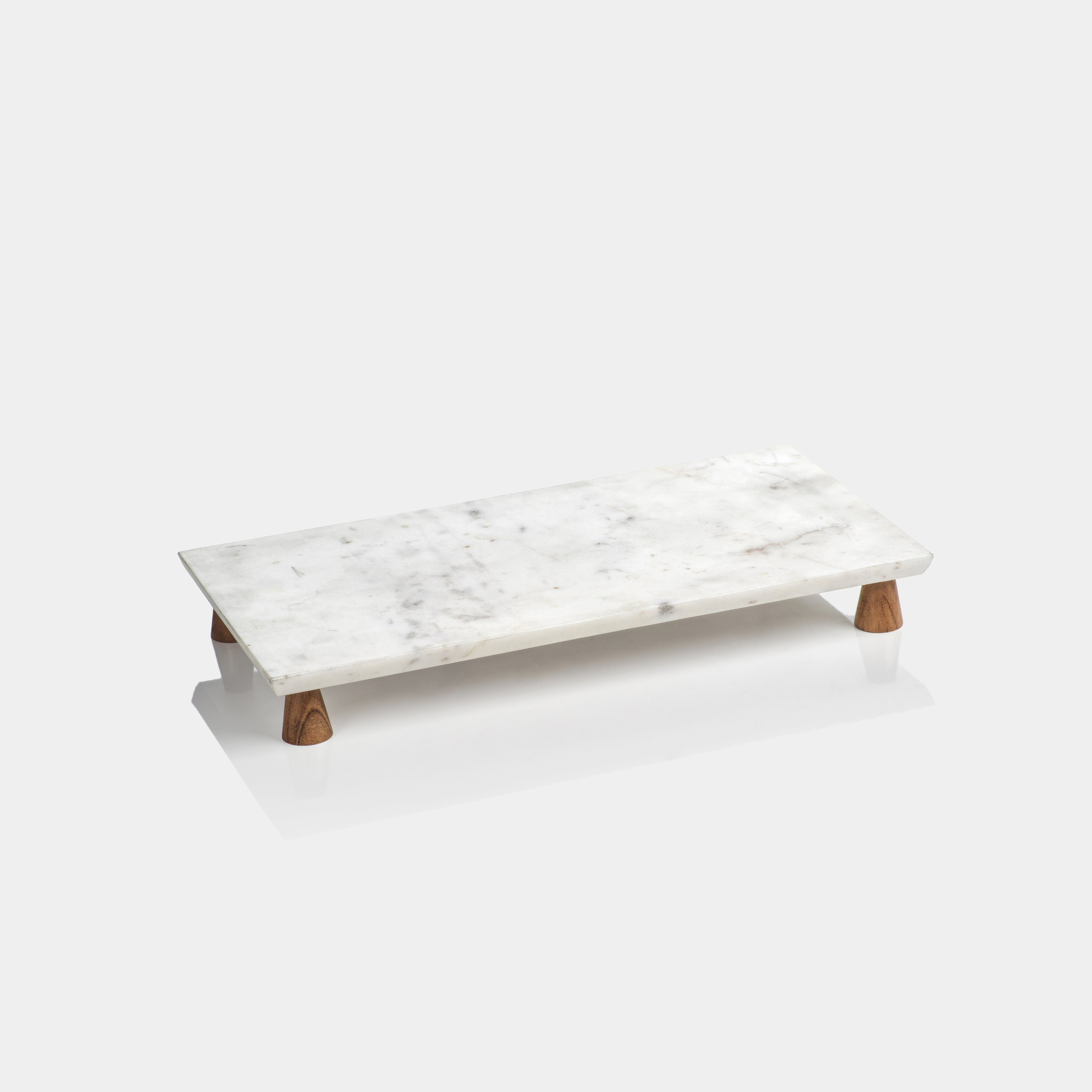 Image of Amalfi Marble Cheese Tray on Acacia Wood