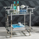 Harry's Polished Metal Bar Cart