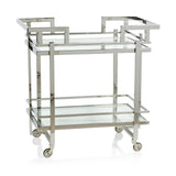 Harry's Polished Metal Bar Cart