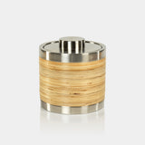 Image of Palmae Rattan and Matt Steel Ice Bucket