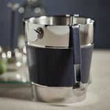 Image of Laguna Nickel & Leather Double Wall Wine Cooler