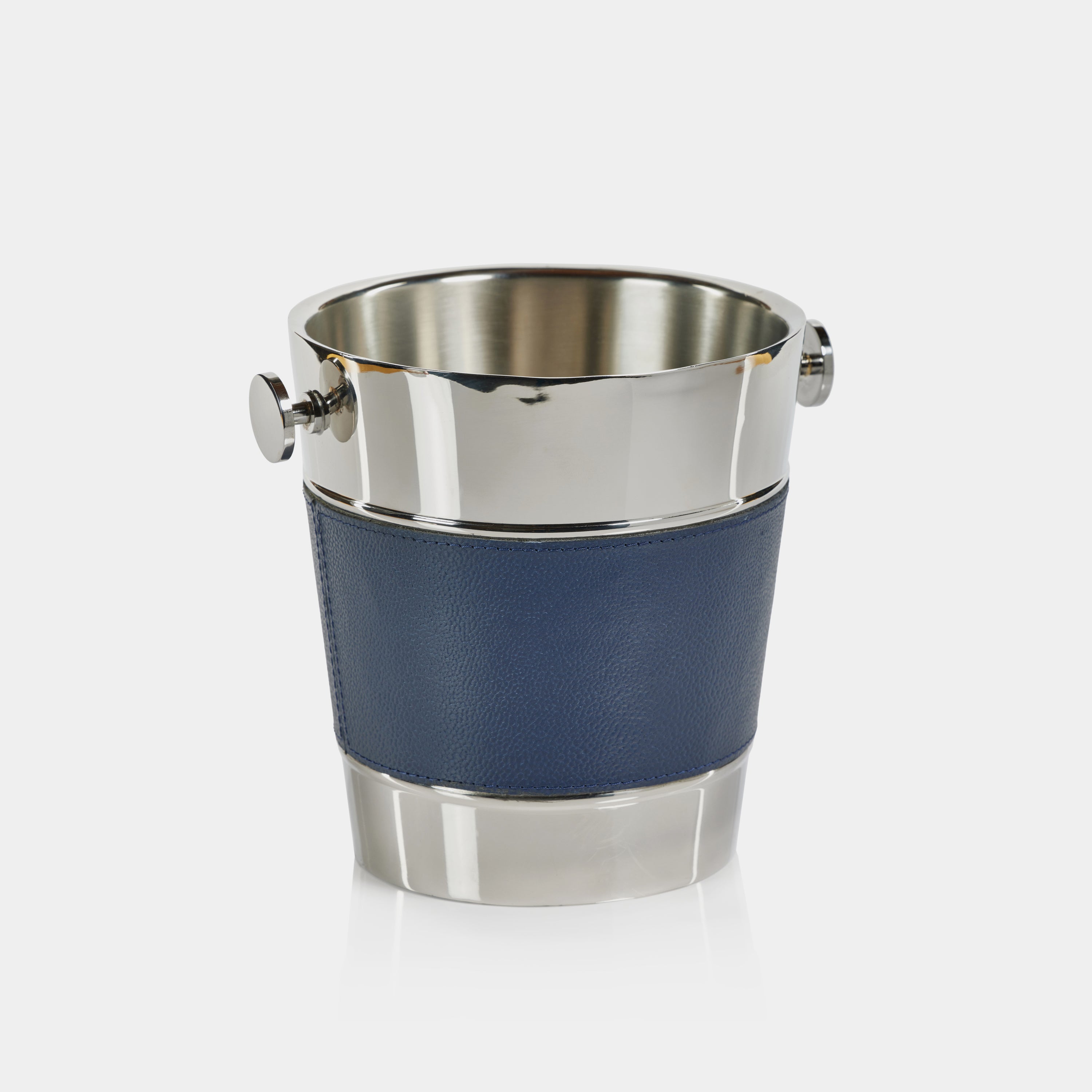 Image of Laguna Nickel & Leather Double Wall Wine Cooler