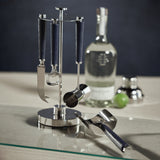 Image of Laguna Nickel & Leather Bar Tool Set