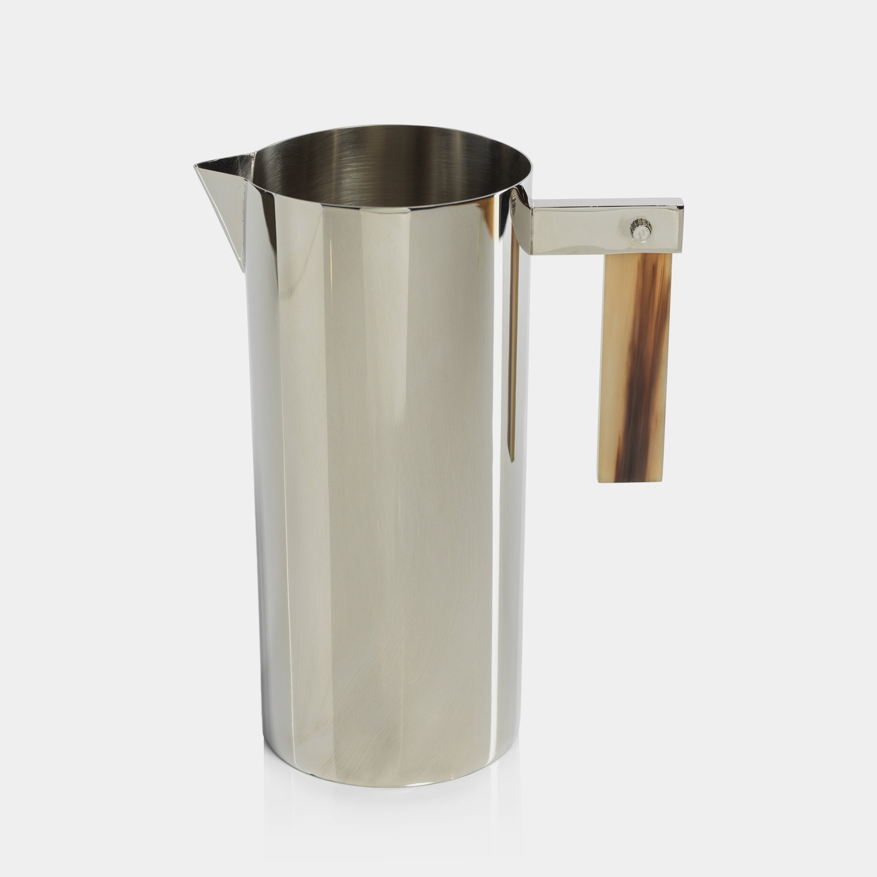 Image of The Beaumont Nickel Pitcher with Horn Handle
