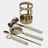 Image of Knightsbridge Five Piece Bar Set in Gold