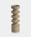 Image of Le Salama Carved Mango Wood Pillar Holder