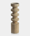 Image of Le Salama Carved Mango Wood Pillar Holder
