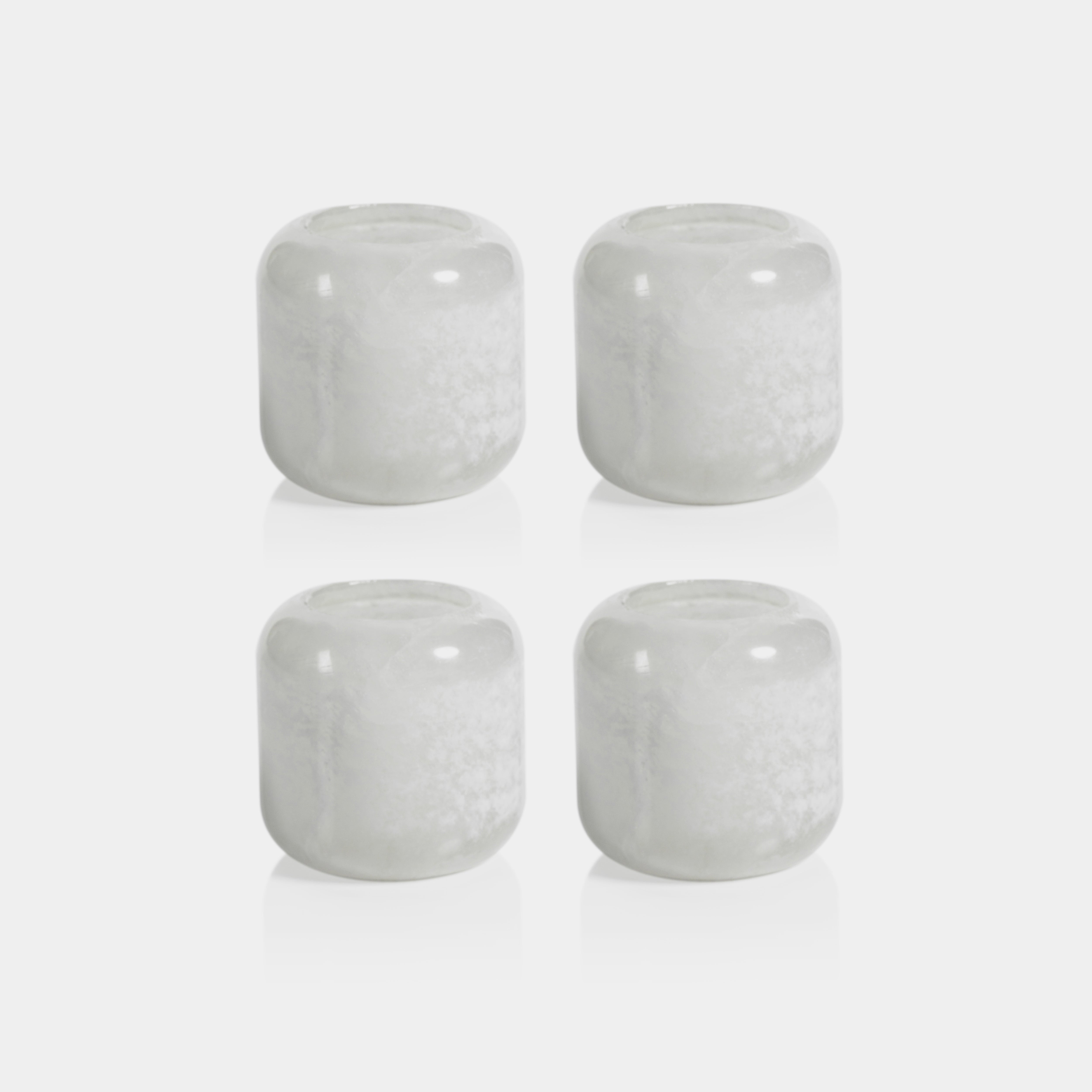 Image of Teran Polished Alabaster Stone Candle Holders