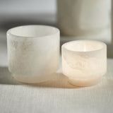 Yasmeen Polished Alabaster Stone Candle Holder - Large