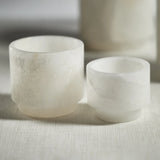 Yasmeen Polished Alabaster Stone Candle Holder - Large