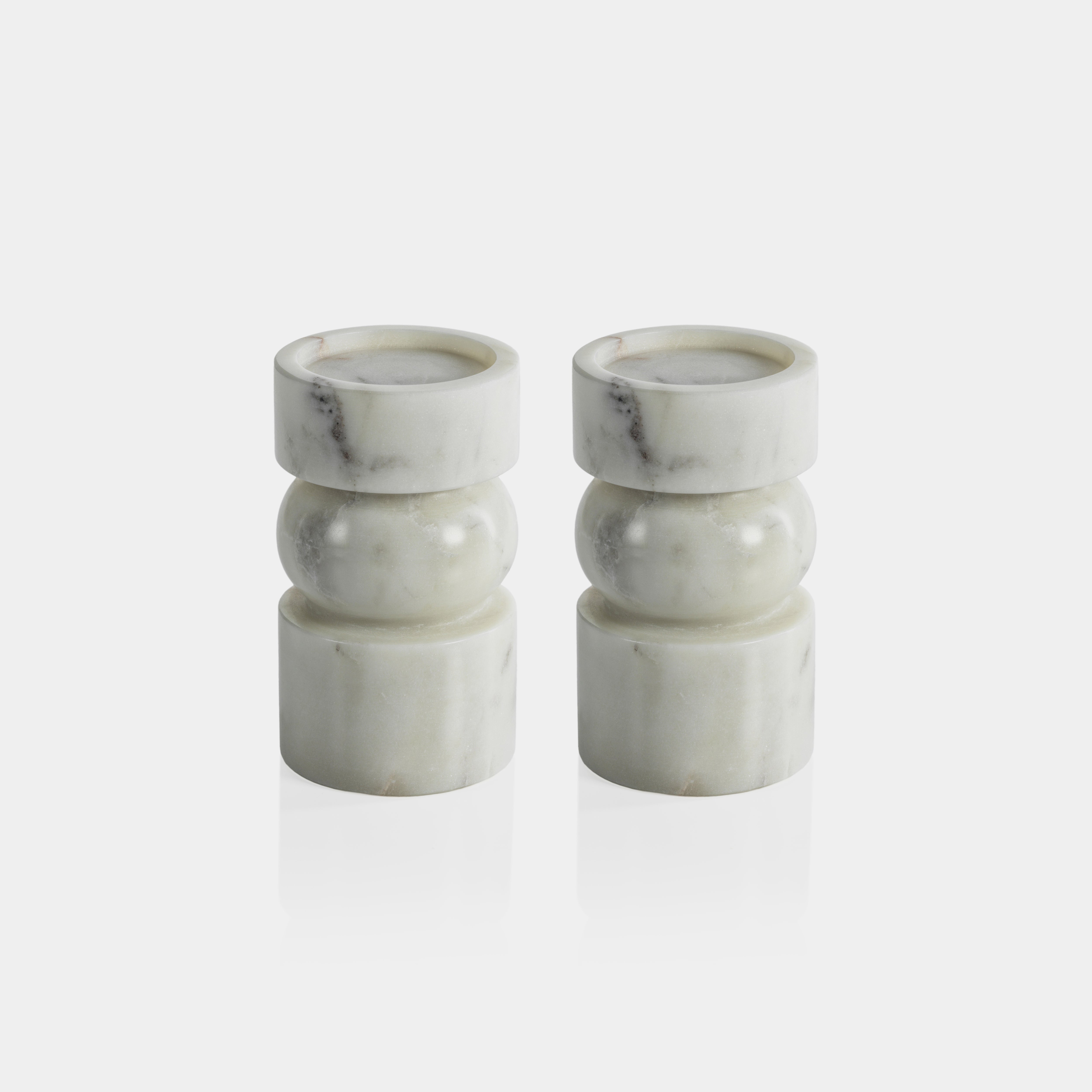 Image of Marmar Marble Pillar Holders