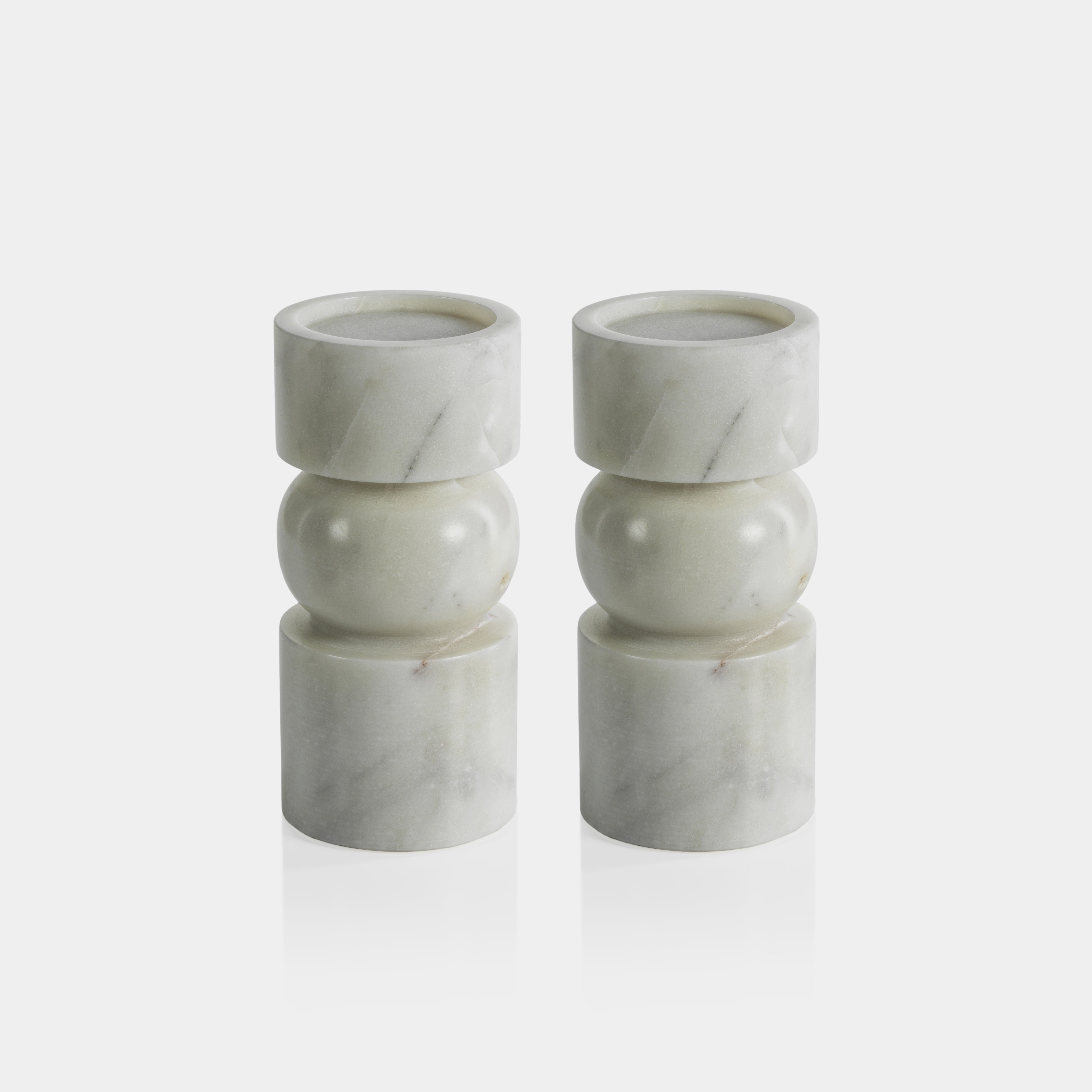 Image of Marmar Marble Pillar Holders