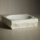 Image of Rock Finish White Marble Square Bowl