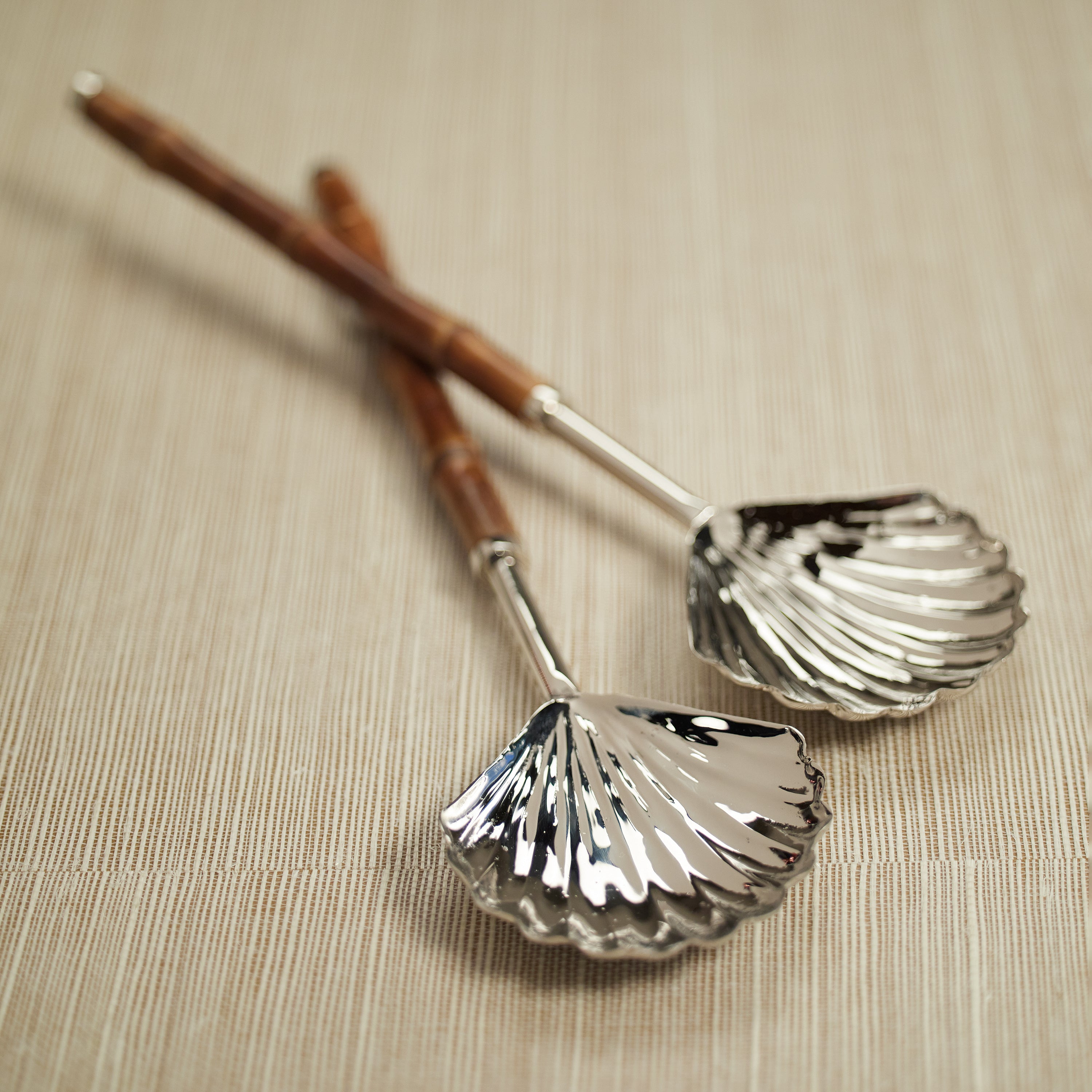 Image of The Colony Bamboo and Nickel Server Set